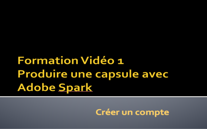 Créer un compte Adobe pour Spark