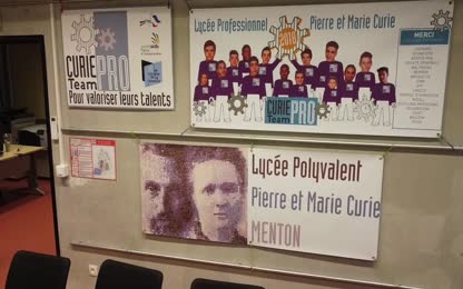 visite virtuelle du lycée professionnel Pierre et Marie Curie de Menton