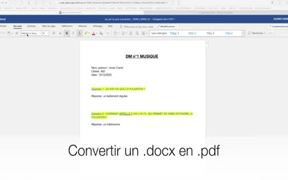 TUTO 12 -  convertir un document docx en pdf dans l’ENT