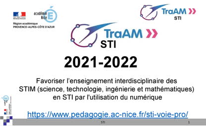 Vidéo de présentation du TraAM STI 2021-2022 ANNEE 1