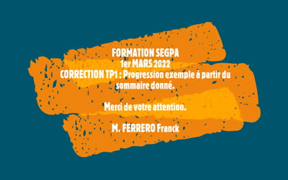 VIDEO N°1 CORRECTION TP1 FORMATION SEGPA 2022
