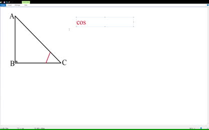 Exprimer le cosinus d’un angle avec les longueurs des côtés du triangle.