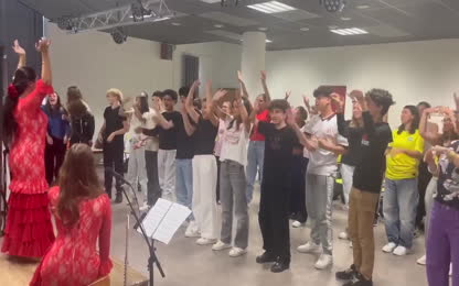 Atelier Flamenco avec Caminando pour nos collégiens